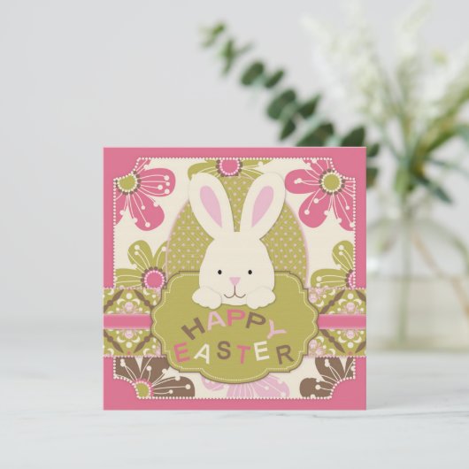 イースター狩りの招待状の正方形 招待状 (スタンド正面)