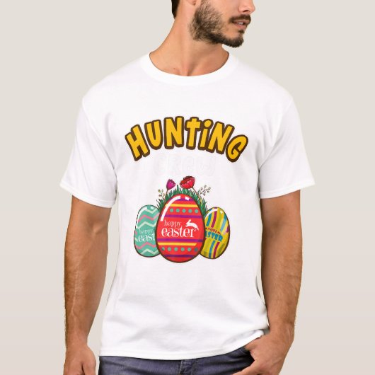 イースター狩りクルーイースターエッグスハッピーイースターデー Tシャツ (正面)