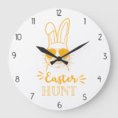 イースター狩り ラージ壁時計 (正面)