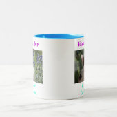 イースター猫パパワールド最高のズのペットの写真 ツートーンマグカップ (中央)