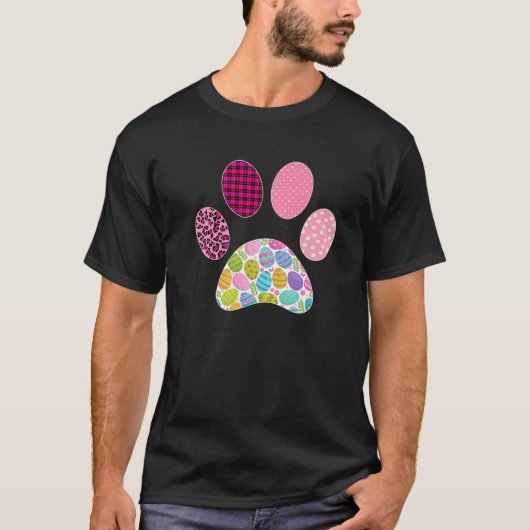 イースター猫犬好きヒョウ猫犬前足復活者 Tシャツ (正面)