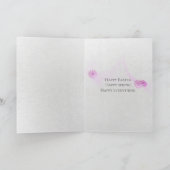 イースター用の灰色のアンゴラウサギ カード (内部)