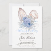 イースター男女兼用バニーのベビーシャワー 招待状 (正面)