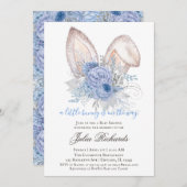 イースター男女兼用バニーのベビーシャワー 招待状 (正面/裏面)