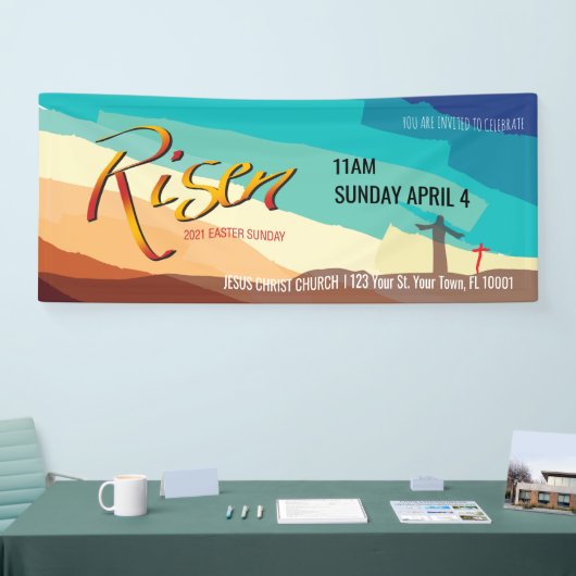 イースター礼拝サービス2021バナー 横断幕 (トレードショー)
