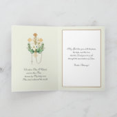 イースター祈りの言葉カトリック司祭ヴィンテージ復活 シーズンカード (内部)