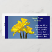 イースター祈りの言葉カードダッフォジルフラワーズ春 シーズンカード (正面/裏面)