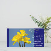 イースター祈りの言葉カードダッフォジルフラワーズ春 シーズンカード (スタンド正面)