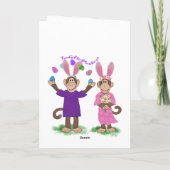 イースター祝福のグリーティングカード サンキューカード (裏面)