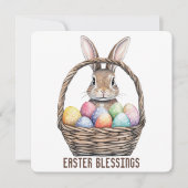 イースター祝福のグリーティングカード サンキューカード (正面)