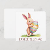 イースター祝福のグリーティングカード サンキューカード (正面/裏面)