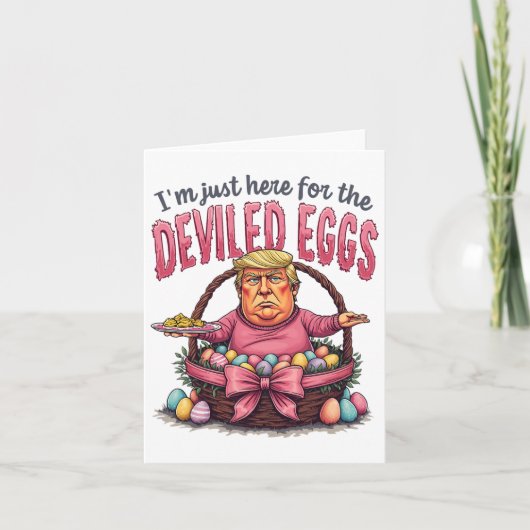 イースター私はちょうど悪魔の卵のためにここにおもしろいいる カード (正面)