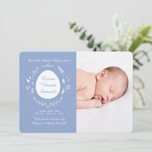 イースター空色の写真の誕生の発表 シーズンカード (スタンド正面)