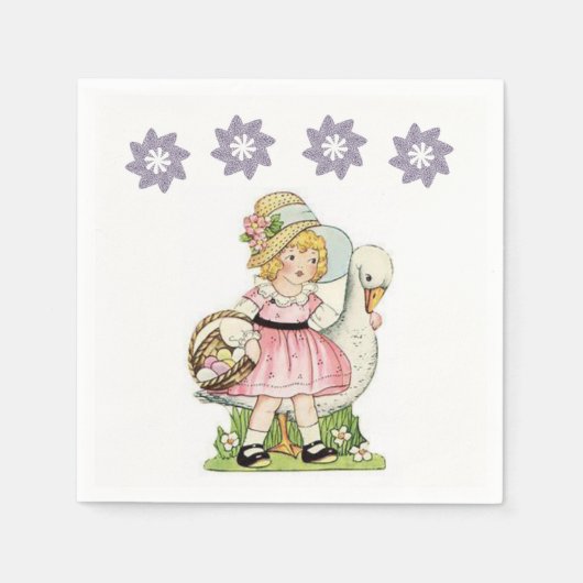 イースター紙ナプキンス スタンダードカクテルナプキン (正面)