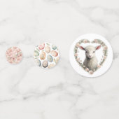 イースター紙吹雪(ウサギ、卵、子羊) コンフェッティ (裏面)