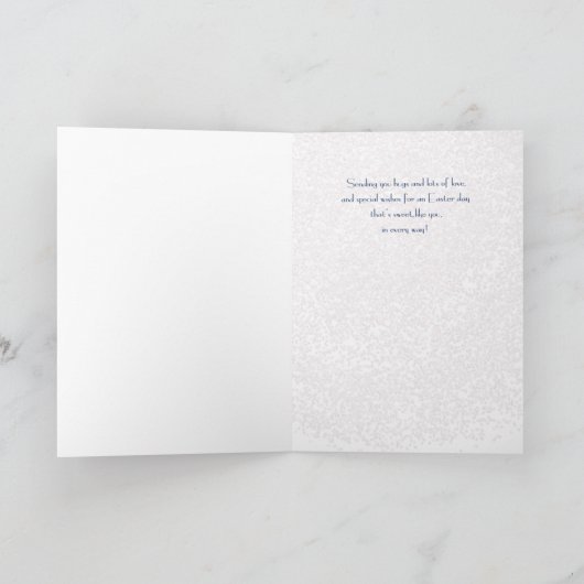 イースター素晴らしの孫娘アフリカ系アメリカ人の少女 カード (内部)