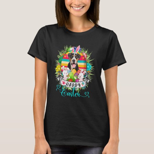 イースター素晴らしエッグバスケットEにスイスの山犬 Tシャツ (正面)