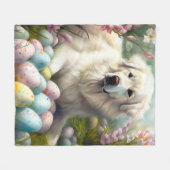 イースター素晴らしエッグ付きピレネー フリースブランケット (正面(横))