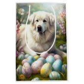 イースター素晴らしエッグ付きピレネー ミディアムペーパーバッグ (正面)