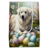 イースター素晴らしエッグ付きピレネー ミディアムペーパーバッグ (裏面)