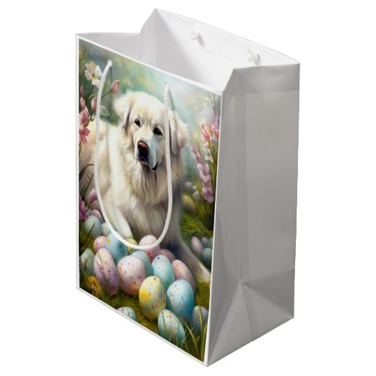 イースター素晴らしエッグ付きピレネー ミディアムペーパーバッグ (裏面アングル)
