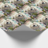 イースター素晴らしエッグ付きピレネー ラッピングペーパー (角)