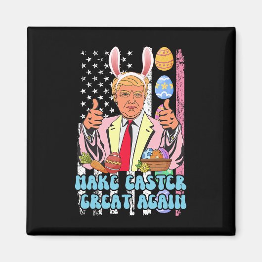 イースター素晴らし再びおもしろいトランプ復活祭ダニーEa マグネット (正面)