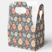 イースター素朴ゲーブルギフトボックス – 暗いフローラ卵 フェイバーボックス (見開き)