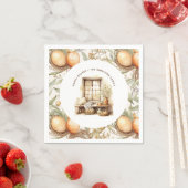 イースター素朴ベージュパーソナライズされたファミリー名 スタンダードカクテルナプキン (インサイチュ)