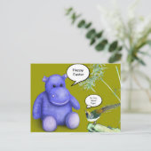 イースター紫色のカバ シーズンポストカード (スタンド正面)