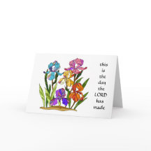 イースター絵を描カード：花と詩編