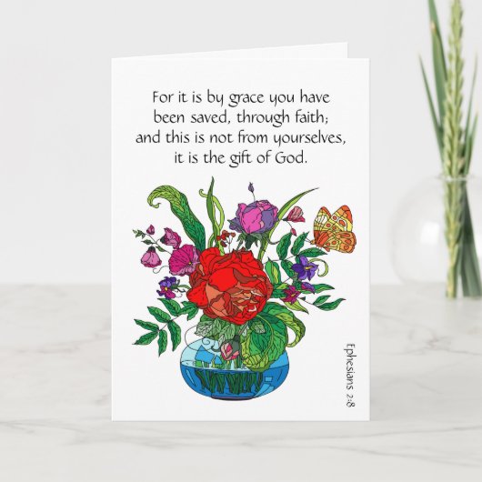 イースター絵を描カード、花、エペソ シーズンカード (正面)