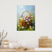 イースター絵を描バスケット ポスター (キッチン)