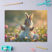 イースター絵を描バニーのヘルパー 薄葉紙 (クラフト)