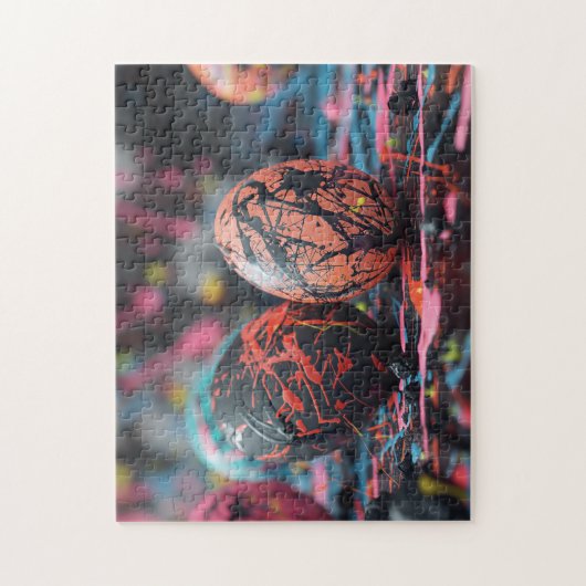 イースター絵を描卵の滴下 ジグソーパズル (縦)