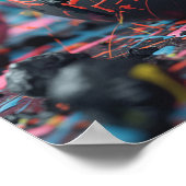 イースター絵を描卵の滴下 ポスター (角)