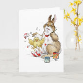 イースター絵画・エッグのサプライズ・カード！ カード (黄色い花)