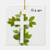 イースター考え編集可能文字であなたの セラミックオーナメント (裏面)