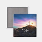 イースター考え編集可能文字であなたの マグネット (正面/裏面)