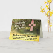 イースター聖なる書物、 経典ヨハネ3:16神は世界を愛した カード (黄色い花)