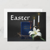 イースター聖なる聖書とイバラの冠 シーズンポストカード (正面/裏面)