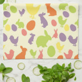 イースター背景のイラストレーション キッチンタオル (折り畳み)