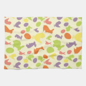 イースター背景のイラストレーション キッチンタオル (横)