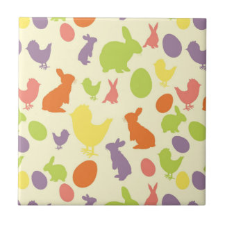 イースター背景のイラストレーション タイル