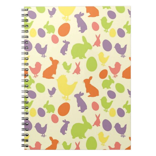 イースター背景のイラストレーション ノートブック (正面)