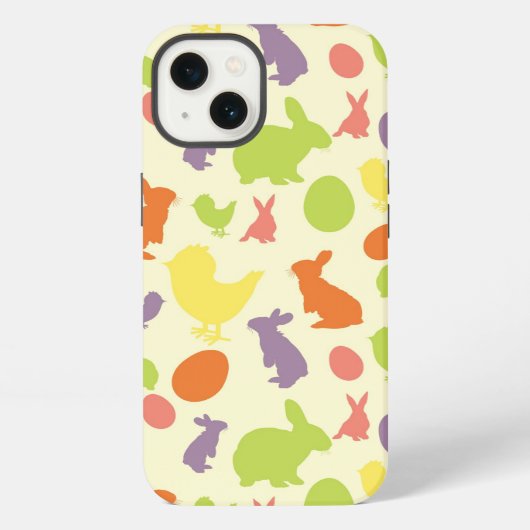 イースター背景のイラストレーション iPhoneケース (裏面)