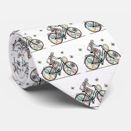 イースター自転車デザイン ネクタイ