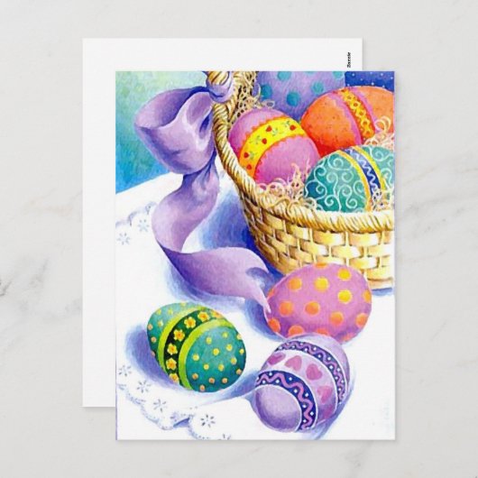 イースター色の卵 シーズンポストカード (正面/裏面)