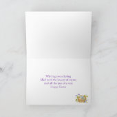 イースター色彩の鮮やかエッグのネストグリーティングカード カード (内部)