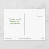 イースター色彩の鮮やかエッグインネストポストカードハッピーイースター シーズンポストカード (裏面)